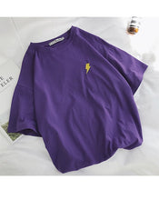 Load image into Gallery viewer, Korean cartoon Embroidery Loose basic t shirt autumn long Sleeve Simple T-shirts for Women
