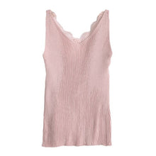 Load image into Gallery viewer, Sexy Women Lace Camisole Splicing Double V-neck Vest Plain Slim