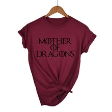 Load image into Gallery viewer, Hot 2019 T-shirt Women Game of Thrones Ringer Tee Shirt Femme Mother of Dragons T Shirt Female