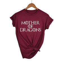 Load image into Gallery viewer, Hot 2019 T-shirt Women Game of Thrones Ringer Tee Shirt Femme Mother of Dragons T Shirt Female