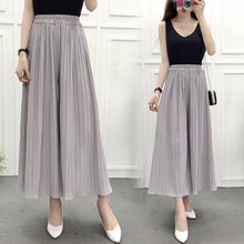 Load image into Gallery viewer, Women Chiffon Loose Pants High Waist Ruffled Hem Thin Pleated