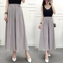 Load image into Gallery viewer, Women Chiffon Loose Pants High Waist Ruffled Hem Thin Pleated